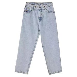 Erkek kot büyük çocuk kot pantolon patenci geniş bacak gevşek denim gündelik pantsdhfw favori moda acele