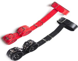 Кожаные наручники BDSM Шея воротник для паров для взрослых игр.
