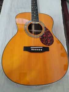Gitar Ücretsiz Nakliye Fabrikası Özel OM Mayer Akustik Guitar 14 FRETS İmzalı Abanoz Kıvranı Akustik Elektrikli Gitar