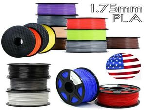 3D yazıcı 085kg175mm pla filament baskı malzemeleri 3D yazıcı ekstrüder için renkli Rainbow Plastik Aksesuarlar Red3511217