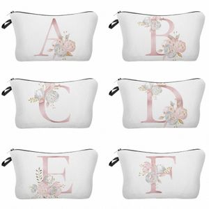 FRS Alphabet Printed Cosmetic Bags Bridal Party Party Make Up Make Up Make Sacough