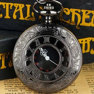 Pocket Saatler Vintage Charm Pockwatch Klasik Retro Moda Roman Numarası Kuvars Steampunk İzle Kadın Adam Kolye Kolye Zincir