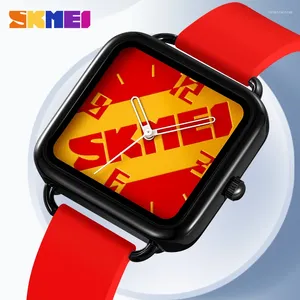 Нарученные часы Skmei 2196 Quartz Kids Watchmes Силикагель ремешок Леди девочка Дети Водонепроницаем