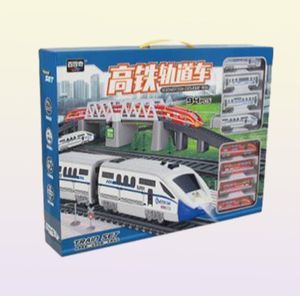 Electric High Speed Railway Harmony Track Train Boy Boy Assemble Diy Alta velocidade Conjunto de trilhos de velocidade Crianças039s aniversário natal 3370095