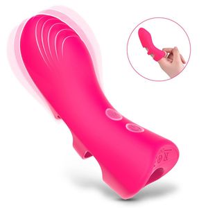 Силиконовый пальцем G SPOT Vibrator Sex Toys для женщин Мастурбация массаж Clitoris 10 мод вибрирующие яичные пары флиртовые игры 240408