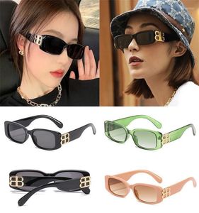 Güneş gözlükleri kedi gözü rectanglelogo gözlükler tasarımcı erkek kadınlar vintage dekoratif araba sürüş gözlükleri