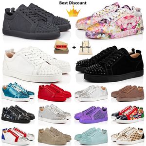 Kutu 2024 Luxurys Designer Loafers Kırmızı Dipler Ayakkabı Spor Ayakkabıları Düz ​​Rahat Ayakkabı Sole Made Italy Mens Kadınlar Düşük Top Platform Loafers Trainers Bottom 35-47