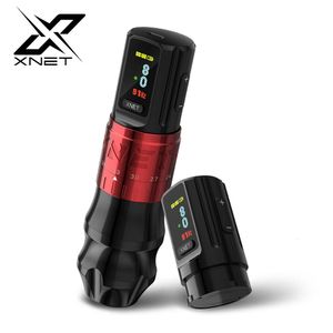 Xnet IA Profesyonel Kablosuz Dövme Makinesi Kalemi Ayarlanabilir Strok 2.4-4.2mm OLED Ekran Dövme Sanatçıları İçin 2400mAh Pil 240415