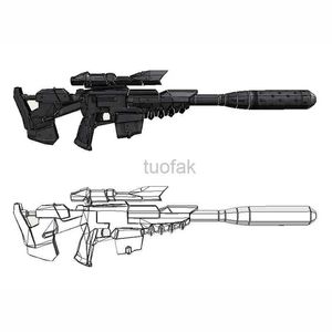 Silah Oyuncakları 1 1 Terran C10 Spectre Sniper Tüfek Lmitation Tabanca 3D Kağıt Model DIY El Yapımı Oyuncak 240416