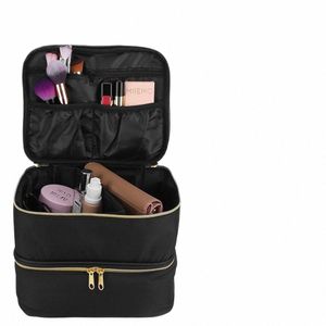 30 сетки Nyl Makeup Back Double Layer Design Dembag Manicure Bag с ручкой Профилительный корпус для ногтей Косметический организатор сумка S0JU#