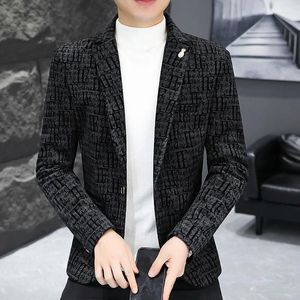 Erkekler uzun kollu gevşek takımın ana tanıtımına uygun erkekler Kore versiyonu yakışıklı moda tüm trend ekose ceket giysileri
