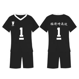 Volleyball Junior Miyako Kurzarm Set Inakazaki Hochschulpark College Sport Jersey Cosplay -Kleidung 240416
