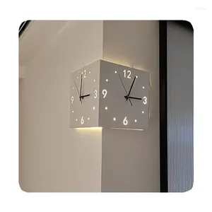 Стеновая лампа скандинавской датчики кровати зарядки часы современный светло -металлический гостиная пластиковая светодиодная ПВХ квадрат 80 50000