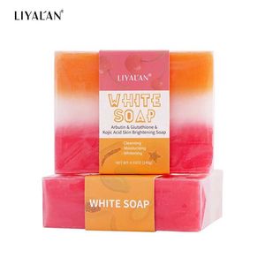 El yapımı sabun beyazlatıcı sabun kojik asit arbutin koyu siyah cilt parlatma melanin hafifletme çil yüzü temizleme nemlendirici 240416