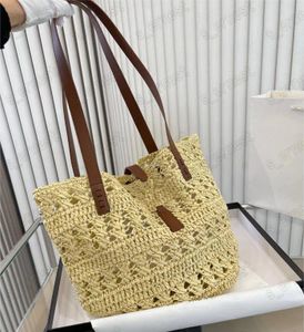 Женщина соломенная сумка для плеч дизайнер пляжные сумки для цепной сумки маленькие клапаны модная сумочка