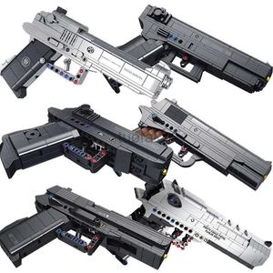 Silah Oyuncakları Askeri Çöl Eagle M1911 G18 USP PPK M92 Tabanca Model Yapı Taşları MOC Tabanca Bullet Tuğlaları Boys Hediyeleri için Oyuncaklar 240416