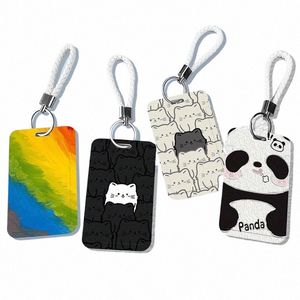 Симпатичный держатель карты Panda, держатель кредитной карты Badge, держатель студенческого идентификационного карты, обложка для автобусных карт для ключей, защитная оболочка H3BC#