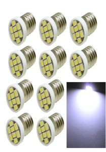 10pcs E10 EY10 3020SMD 8 LED Beyaz Işıklar DIY Lionel için Minyatür Vidalı Ampul Lambası DC 12V3827648