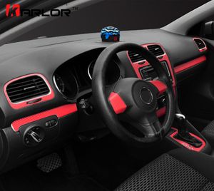 Оптовые автомобили Carbon Fiber Central Control Панель панели панели панели наклейки на наклейка на наклейка автомобиля для VW Golf 6 Mk6 GTI Accessories6392316