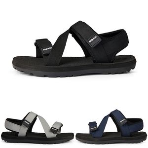 Ücretsiz nakliye daha ucuz erkek sandalet ayakkabıları nefes alabilir katı siyah gri mavi terlikler erkek yaz ayakkabıları boyut 38-46 gai