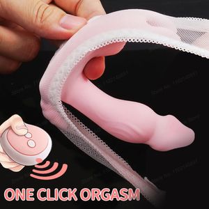 Носимый дилдо вибраторский игрушка для женщин -оргазма Мастурбатор G Spot Clit стимулирует дистанционное управление взрослые женские секс -машины 240401