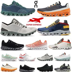 2024 Designer Casual Shoes Mens Cloud running Pearl White Womens Foam Tennis Platform Sneakers Run Pink Clouds Monster Shoe White Black Sports Trainers