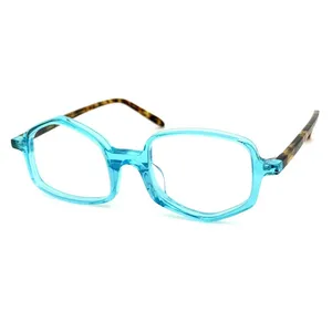 Tart YH302 Erkekler İçin Optik Gözlükler Kadınlar Retro Tasarımcı Moda Sayfası Asetat Çerçeve Ayrıntılı Elastikiyet Uzaylı Stili Kutu ile Mavimsi Mavi Işık Lens Plakası