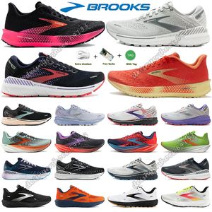 2024 Sıradan Ayakkabı Tasarımcısı Brooks Başlat 9 Koşu Ayakkabıları Erkek Kadınlar Hayalet Hyperion Tempo Üçlü Beyaz Gri Sarı Siyah Gri Eğitimler Gliserin Ayakkabıları Kutu