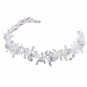 Горячая распродажа дамы Sier Color Crownal Bridal Wedding Accories fr Pearl Crystal Chain Hearsd