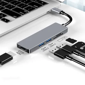 HUB HD HD Multimedya Arayüzü USB 3.0 2.0 Ports TF SD Kart Okuyucu Genişletici Çok Sağlayıcı PC Dizüstü Bilgisayar için