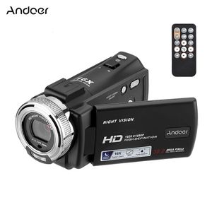 Andoer V12 Video Kamera 1080P 16X Dijital Zoom 30 inç LCD ekranlı Portatif Kamera 30mp Gece Görme Yüz Güzelleştirme 240407