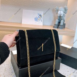 Bag ysla bag ys обратная цепь дизайнер женский кошелек пакет мода классическая тота с двойным использованием лопаток поперечный кузов замшевые кожаные сумочки роскошные кошелек золото