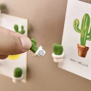 1Set Cute Kühlschrank Magnete Sukkulente Pflanzenmagnetknopf Kaktus -Kühlschrank Meldung Aufkleber Magnet Home Decor Kitchen Accessoires