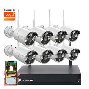 Wireless CCTV -System 8CH 1080p Tuya NVR 2MP 3MP 5MP Outdoor Waterfof WiFi IP -Überwachungs -Überwachungs -Videoüberwachungs -Kit 240417