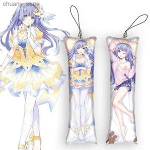 Anahtarlıklar kordonlar tarihli bir canlı izayoi miku dakimakura mini anahtarlık anime vücut kolye karikatür anime anahtar zincirleri cosplay hediyesi y240417