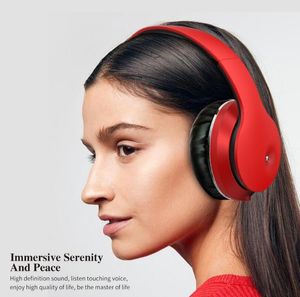 Fones de ouvido com fones de ouvido ST5.0 Heads de estéreo sem fio Bluetooth Suporte dobrável TF Buildin Mic 3,5mm Jack para telefone Huawei