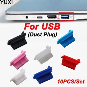 Hoparlörler Yuxi 10pc USB USB Toz Fiş Şarj Cihazı Port Kapak Kapağı USB DOĞU FİK USB Ana Toz Kapağı Silikon Toz Geçirmez Koruyucu Tablet PC Defter Defteri