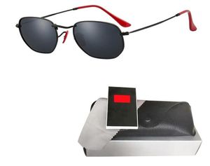 Óculos de sol de moda feminino designer de marca pequena moldura de polígono óculos de sol baratos homens gama de sol vintage hexagon metal com caixa 5335178