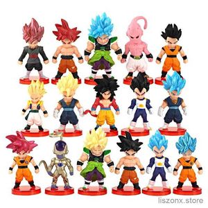 Eylem Oyuncak Figürleri 8/16pcs Set Anime Z karakterleri Şekil Model Oyuncak Kuririn Son Goku Vegeta Süper Saiya PVC Aksiyon Figürü Figürü Hediyesi