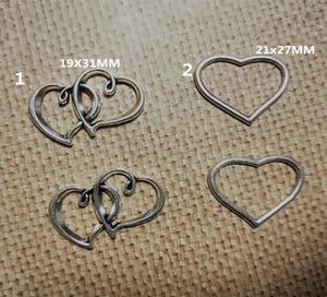 4style aşk kalp antika gümüş kolye kolye cazibesi konnektör koleksiyon cazibesi 36pcs59673301212628