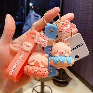 Orijinal Piggy Puppy Bebek Keychain Çift, Koreli Güzel Keychain Circle Bag, Güzel Asma Aksesuarlar Toptan