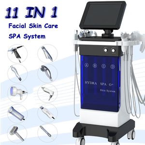 En yeni 11 inç 1 Hydra Microdermabrazyon Yüz Spa Güzellik Makinesi Hydro Elmas Peel Siyah Kafa Çıkarma Cilt Gençleştirme Makinesi