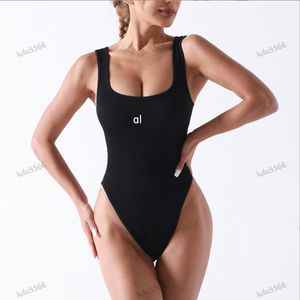 2024 Al salto Al salto sexy a coste senza maniche quadrate canotta canotta top addominale serraggio addominale e formaggio del corpo filo sport fitness pelle di lingerie cutanea vicino bralette