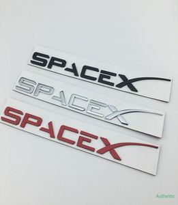 Emblema de adesivo de carro de metal 3D para Tesla Modelo 3 S x Roadster Letter SpaceX Car Side Side adesivos Carra de porta -malas Auto partes 36296664