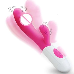 G Spot DILDO Rabbit Vibrator Dual Vibration Silicone Waterpronation Clitoris Anal Massager Sexy Toys Женский мастурбатор