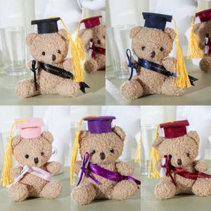 Graduação Dr. Bear Hat Hat Dr. Little Bear Plush Toy Toy Bachelor Teddy Bear Doll Logo