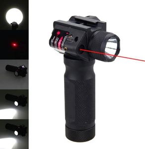Kırmızı nokta lazer görüşü taktik avcılık led el feneri kırmızı lazer kombo görüş taktik tabanca torçu 20 mm dokumacı rayları 3988950