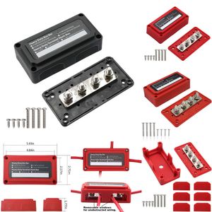 Yeni En Yüksek Amper Nominal DC 48V 300A 4 Terminal Saplamaları Dağıtım Bloğu Ağır Hareketli Modüler Tasarım Araba Çubuğu Kablosu Organizatör Kutusu