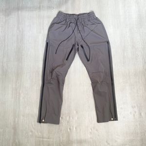Брюки мужчины женщины 2024fw jogger брюки черные серые молнии