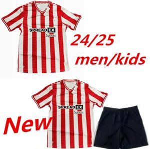 Sunderland Amad New Home Третий футбол Стюарт Симмс Робертс Кларк Даку Embleton E O'Nien 23 Джерси 24 футбольная рубашка Pritchard Mens Kid Kit 2024 2025 999